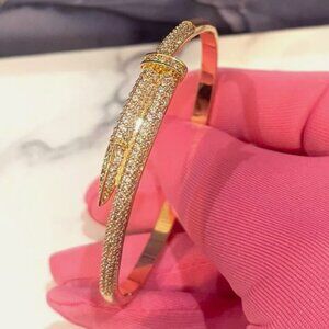 Stainless Steel - Luxe Nail Design Bracelet - Gold